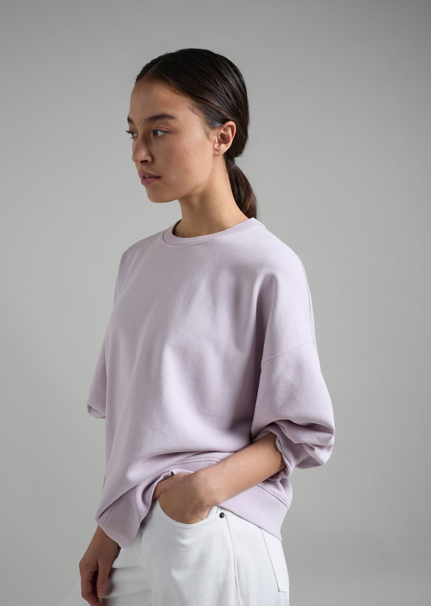 Gathered Sleeve Sweat